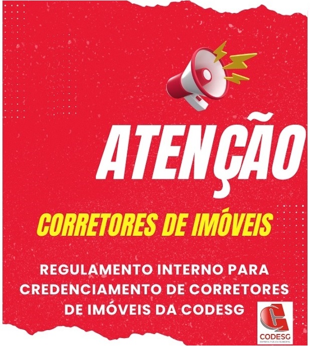 Credenciamento de Corretores de Imóveis – CODESG